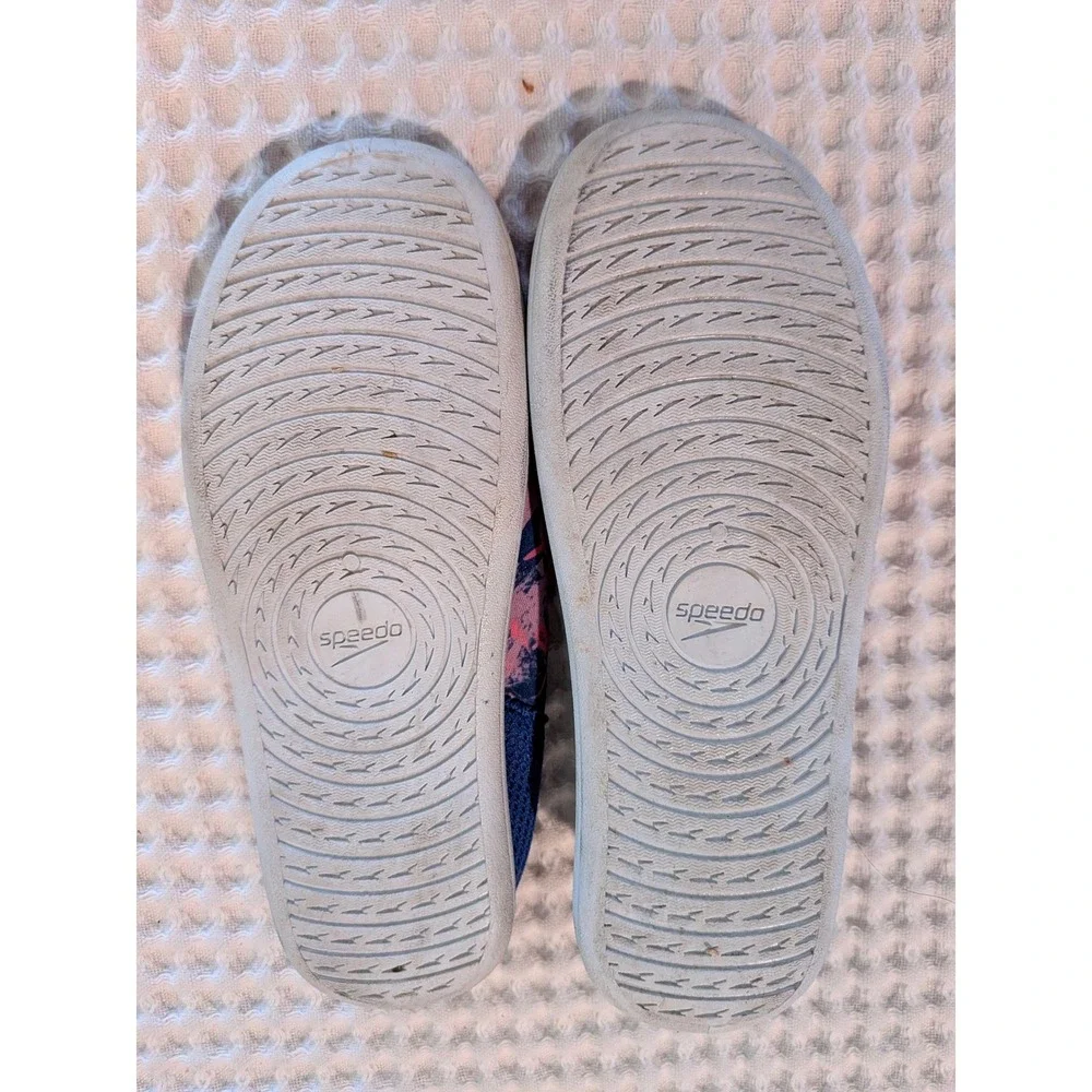 Speedo Kids Water Shoes Pink Blue Slip On Swim Pool Beach Shoes Size 13-1 S